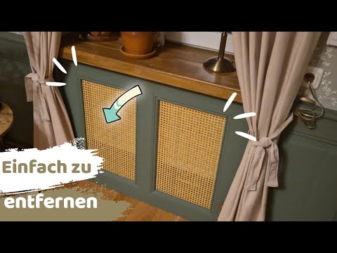 Rattan radiator cover