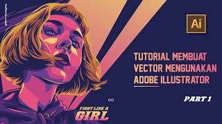 BELAJAR VECTOR - Tutorial membuat vector wajah dengan adobe illustrator #speedart