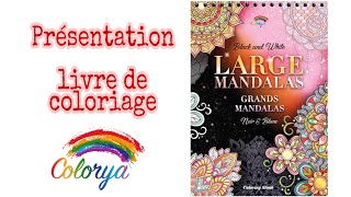 Présentation Large Mandalas Noir Et Blanc Colorya