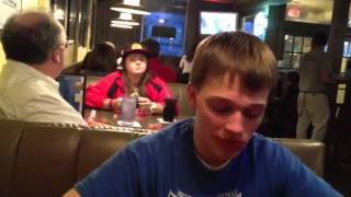 Bryan at winchells 24 wing hot wing challenge in 10 minutes