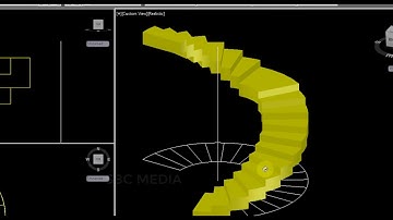 How to build a Spiral staircase  Architecture | How to create circular stair in autocad.