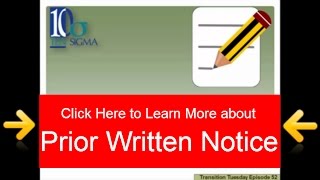 Prior Written Notice in special education law in Episode 52 of Transition Tuesday