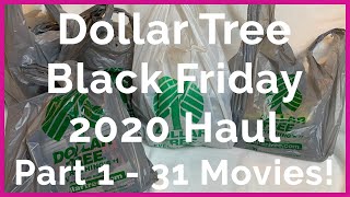 Black Friday Dollar Tree Haul: Part 1 - 31 DVDs and Blu-rays for $1 each!