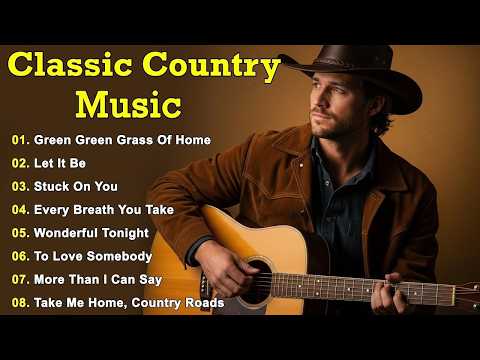 Green Green Grass of Home, Let It Be, Stuck On You 🎧 Classic Country Music | Timeless 60s 70s 80s