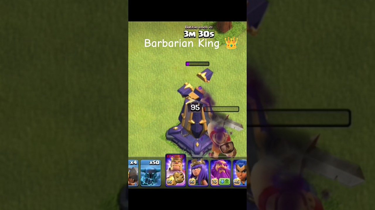Barbarian King vs Monolith Face To Face Clash Of Clans | 
