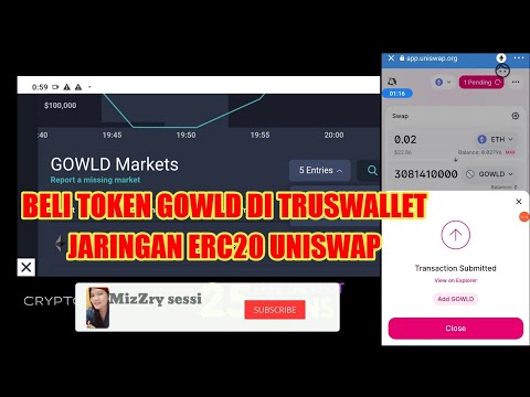BELI GOWLD COIN DI TRUSWALLET JARINGAN ERC20 UNISWAP