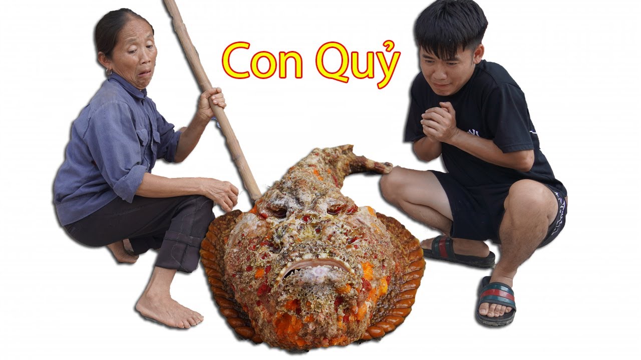 Hưng Vlog - Thử Thách Mẹ Bà Tân Vlog Ăn Con Cá Mặt Quỷ... - youtube