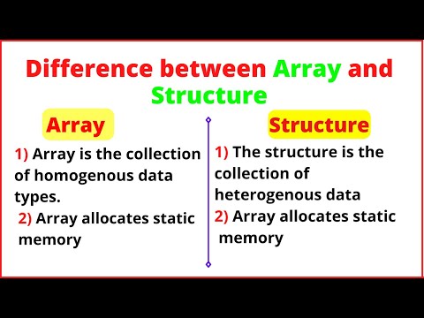 Difference between Array and structure | Array VS structure | Data Structure
