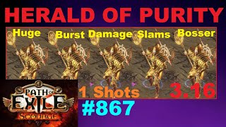 [Path of Exile 3.16] 1 Shot Bosses w/ Herald of Purity in 3.16 Scourge League Poe - 867