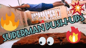 Superman push-ups (slow-motion)