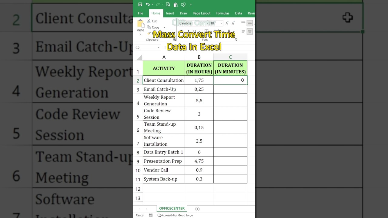 PRO Tip: Mass Convert Time Data (Hours to Minutes) Accurately! 