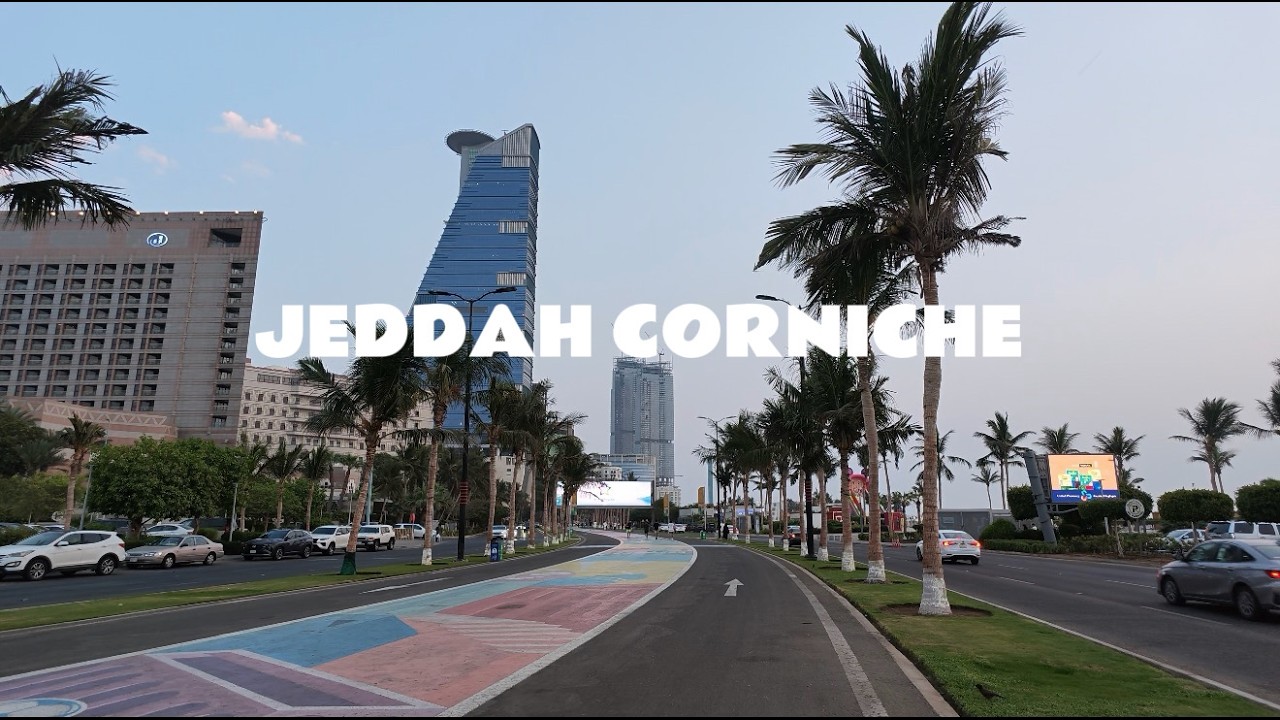 JEDDAH CORNICHE Evening  Walking Tour 4k video Saudi Arabia | Red Sea |كورنيش جدة