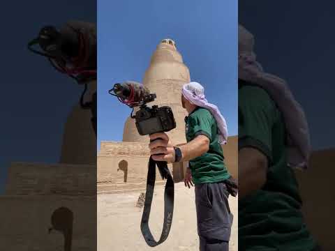 🇮🇶 Walking around Spiral Great Mosque of Samarra in Iraq #shorts