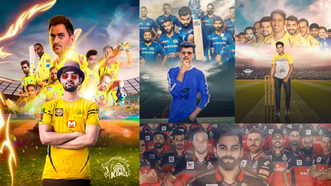 IPL photo editing tutorial 2020 in PicsArt | IPL favorite team photo editing picsart | KR Editing