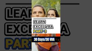 Part 3 - Excel VBA Basic to Advanced #learnexcel