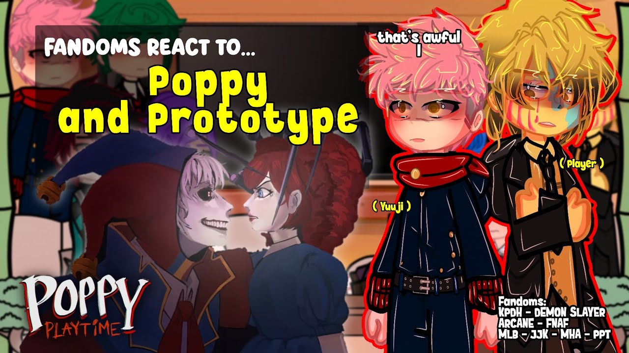 (🇺🇲) Fandoms React To Each Other: Poppy PlayTime (Prototype) | Contains ...