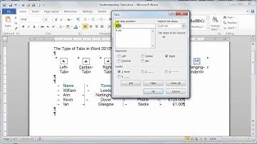 Microsoft Word 2010 Paragraph formatting Understanding and Setting Tabs  - Tutorial 14