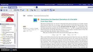 Standard Deviation and StatCrunch