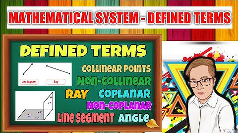MATHEMATICAL SYSTEM - DEFINED TERMS / POSTULATE / THEOREM