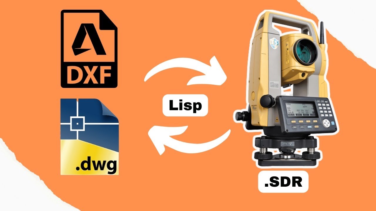 تحويل الاحداثيات من SDR الي TXT - DXF - DWG باستخدام  lisp