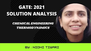 GATE-2021 SOLUTION OF CHEMICAL ENGINEERING THERMODYNAMICS