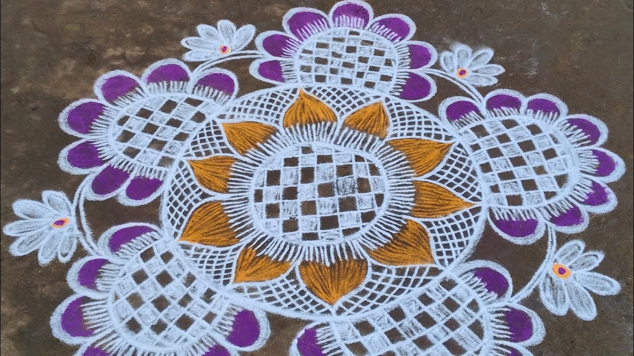 அழகான பூ கோலம்🌹Thinam oru kolam 