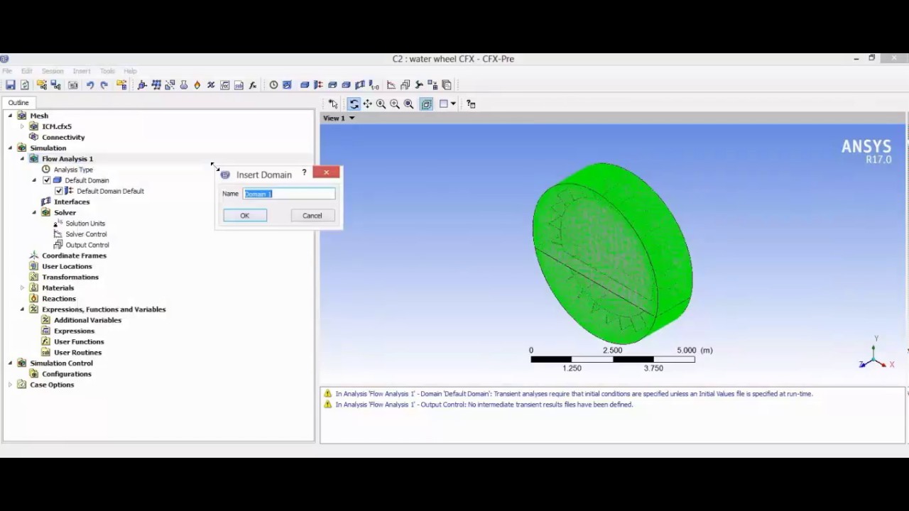 Simulation of water wheel in Ansys CFX using rotational mesh. - YouTube