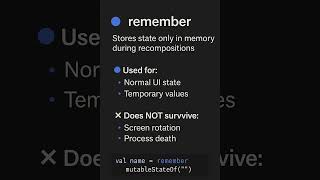 What is remember in JetPack Compose? #explorepage #learnkotlin