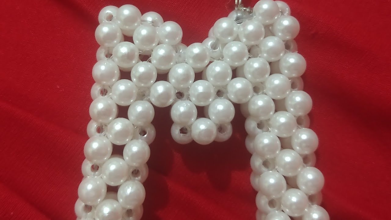 letra M de pérolas _TUTORIAL