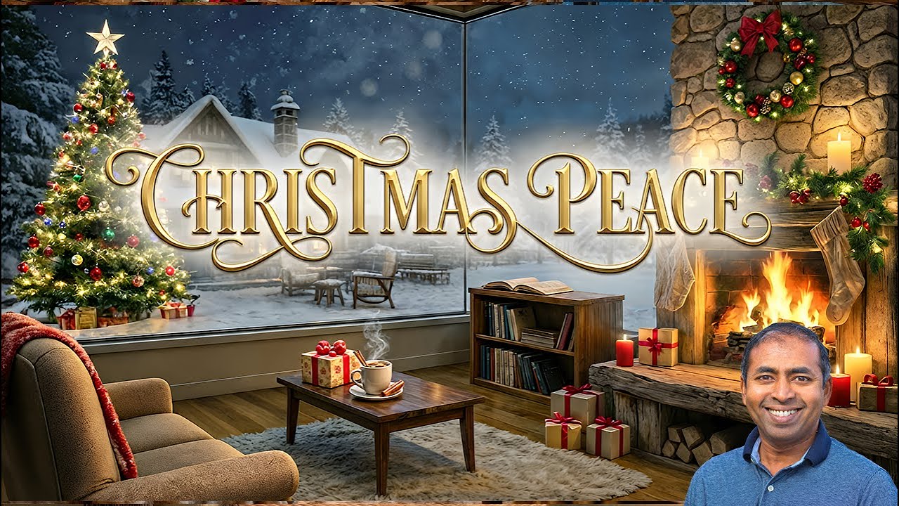 Instant Christmas Peace 🎄🔥 | Relaxing Music & Cozy Fireplace Ambience with Soft Snow