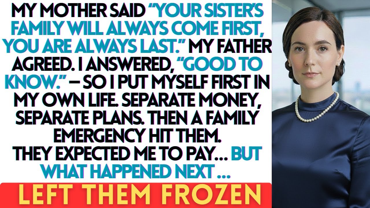 My Mother Said, “Your Sister’s Family Will Always Come First  You Are Always Last ” My Father Agreed
