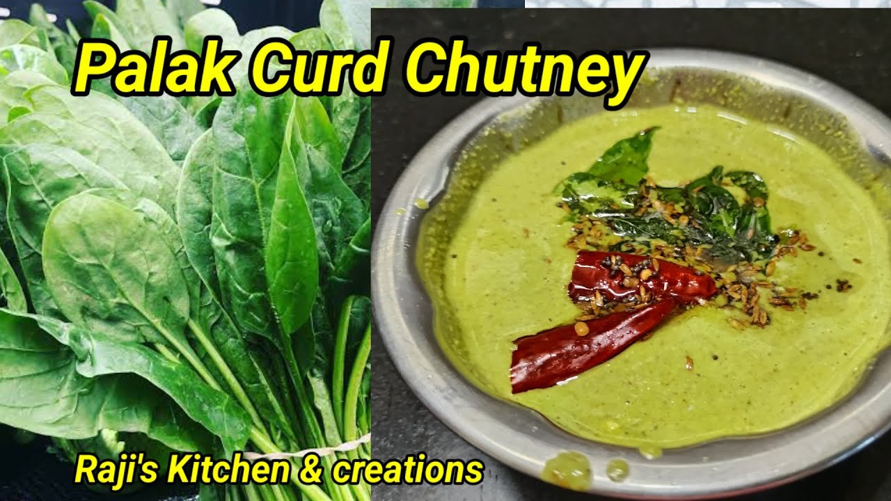 Palak Curd Chutney Recipe/Spinach Curd Chutney/Palak Soppina Tambuli