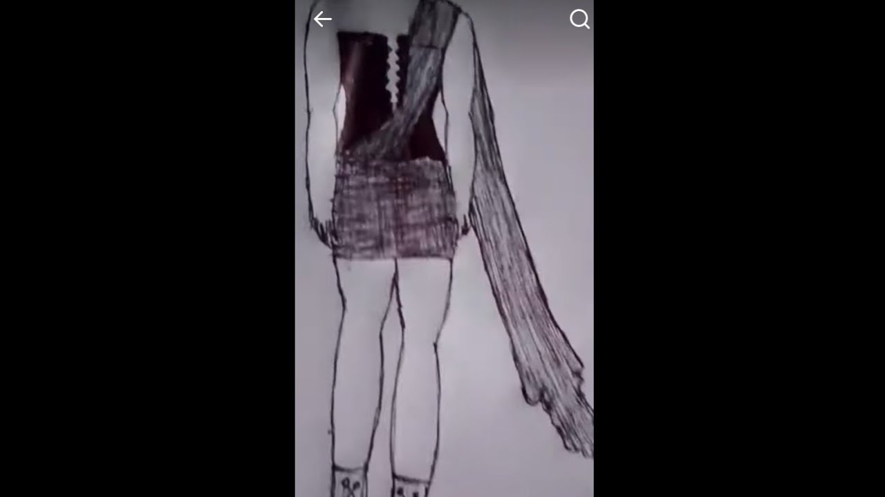 Stylish night event party dress sketch design step by step watch full video 