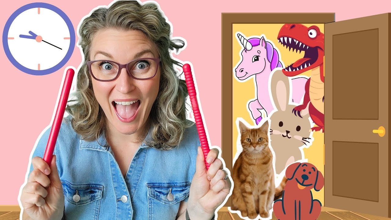 Tick Tock Goes the Clock! Rhythm Stick Song 🥁 | Pretend & Play Music for Kids