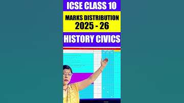 LATEST HISTORY CIVICS MARKS DISTRIBUTION | ICSE BOARD CLASS 10 2026