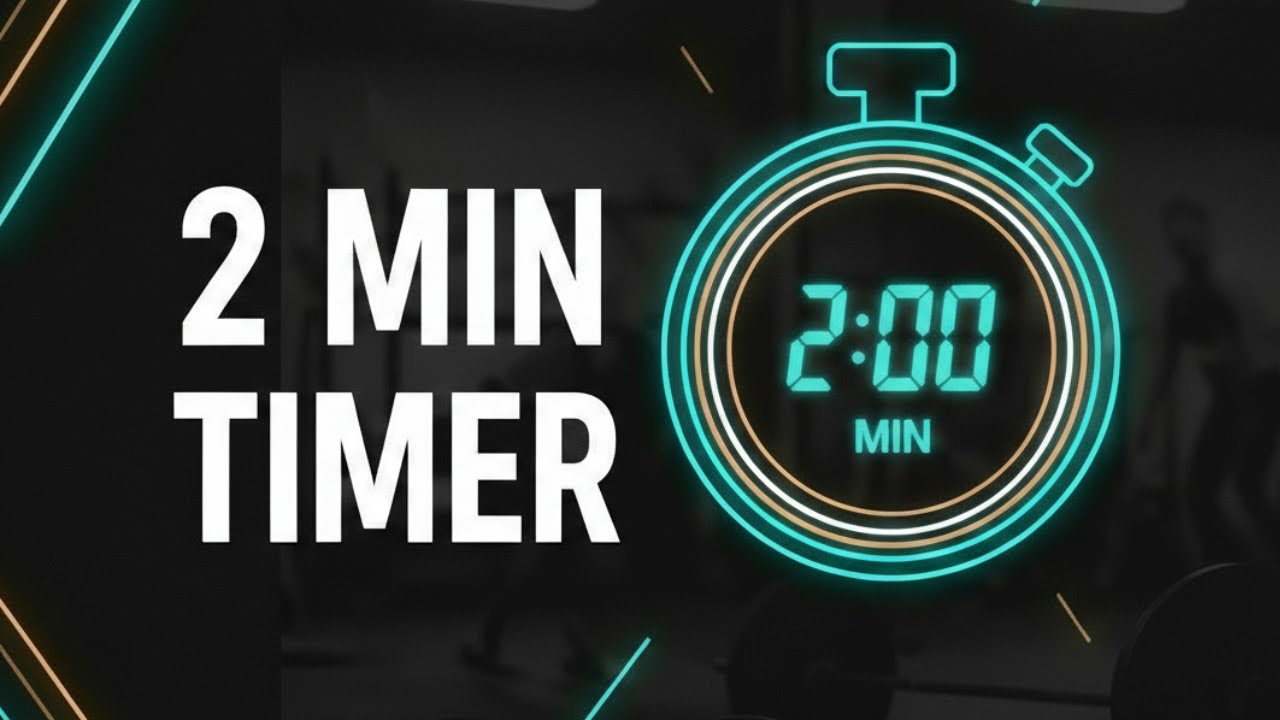 ⏱ 2 Minute Countdown Timer 💪 with Beep | Exercise & Training
