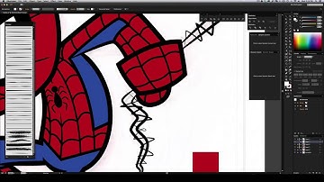 Spiderman vector art process
