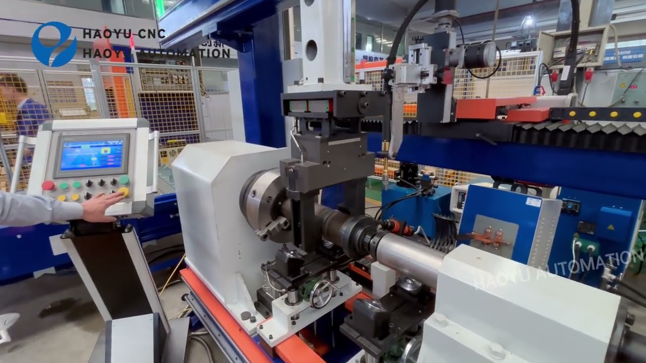 Hydraulic cylinder Welding machine with truss handing