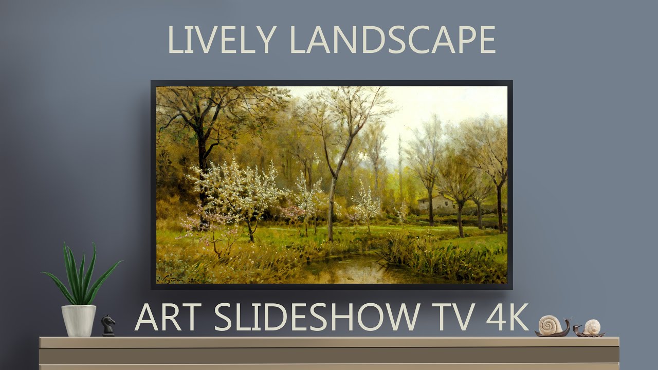 Lively Landscape [16:9 crop] Vintage art slideshow | 4K Paintings | TV screensaver
