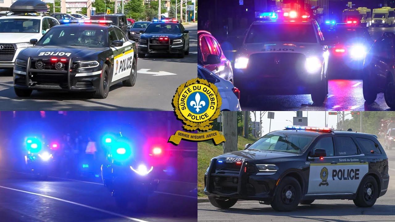Sûreté du Québec / Québec Provincial Police Respond Lights & Sirens to Calls (Compilation 2)