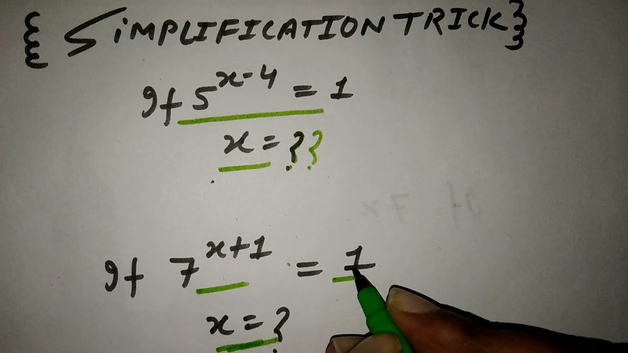 Amazing tips of simplification. 