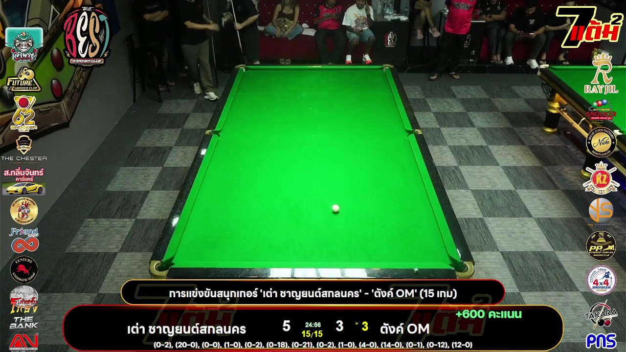 การแข่งขันสนุกเกอร์ 'เต่า ชาญยนต์สกลนคร' - 'ตังค์ OM' (15 เกม)
