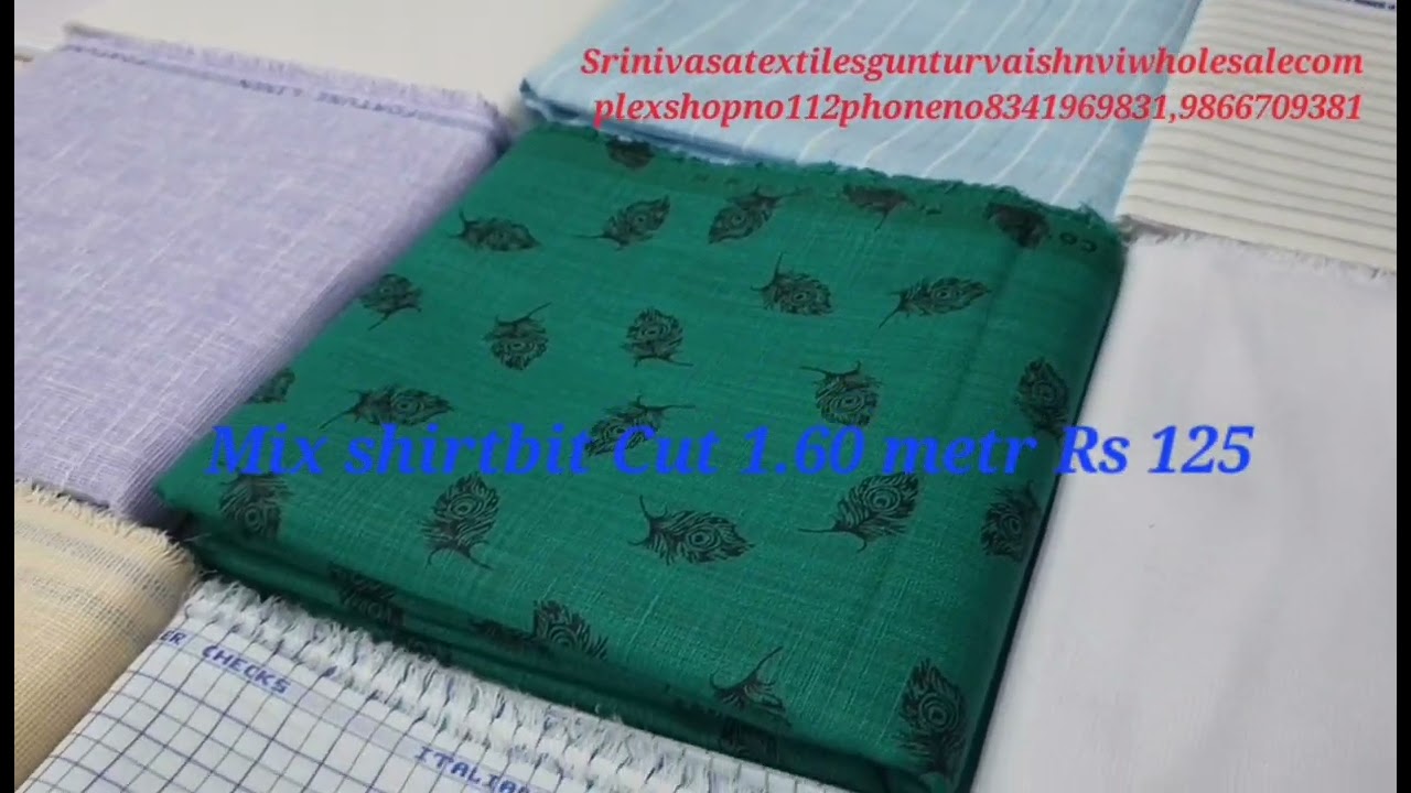 Mix shirtbit Cut1.60metr Rs 125