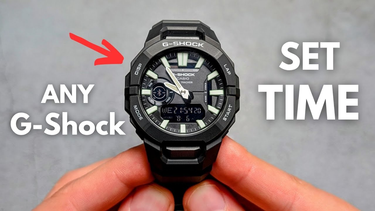 Shock Tutorial Set Time How to Set Time on a G-Shock - YouTube