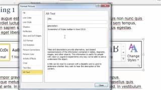 Accessible Word Documents: Alternative Text