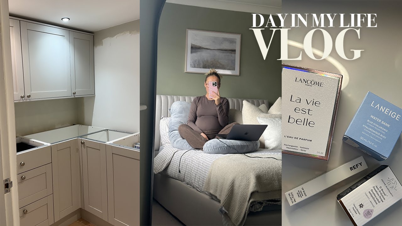 SPEND THE DAY WITH ME | Home updates!! what I got for my birthday + 35 weeks pregnant