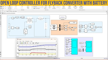 Simulation of Open loop Control DC-DC Flyback Converter with Battery in MATLAB Simulink