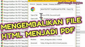 Mengembalikan File HTML Menjadi File PDF Lagi (Convert HTML Files to PDF)