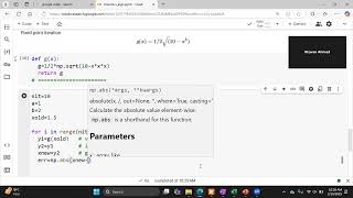 Fixed point Iteration-python