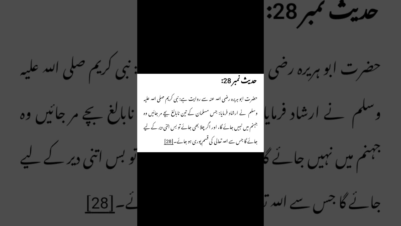 40 ahadees:-hadees number 28|حدیث نمبر اٹھائیس  